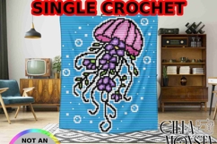 Jellyfish Flowers Graph &amp; Single Crochet/Tapestry Pattern Product Image 1