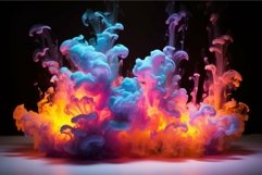 Vibrant cloud: colorful ink explosion in water Product Image 1