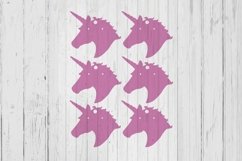 Unicorn Earrings card template svg dxf png ai files Product Image 1