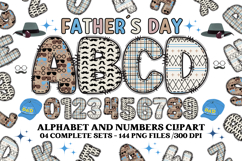 Father’s Day Alphabet clipart, father’s day letters doodle Product Image 1