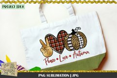 Peace Love Fall | Peace Love Autumn | Sublimation | Pumpkin Product Image 2