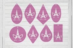 Unicorn earrings template svg png ai files Product Image 1