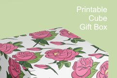 Printable Pink Roses Cube Boxes for Small Gifts Set of 4 Product Image 10