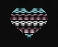 Rhinestone LGBT Hearts SVG Template File Product Image 5