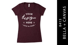 Amethyst Bella Canvas 8413 Triblend T Shirt Mockup Product Image 1