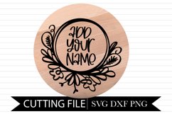 Round Floral Frame Design - SVG Cutting File Product Image 1