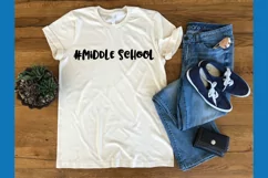 #Middle School SVG Cut File - Back to School DXF EPS PNG JPG Product Image 2
