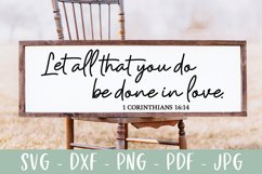 Bible Verse Christian SVG | Let All That You Do Product Image 1