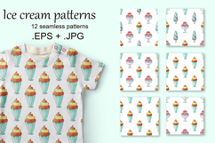 Summer. A wonderful bright Ice cream seamless pattern Product Image 1