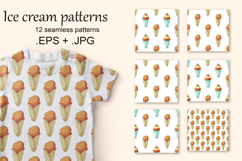 A wonderful bright Summer. Ice cream seamless pattern Product Image 1