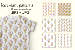 Pink ice cream seamless pattern. Wonderful bright Summer Product Image 1