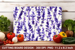 Watercolor Lavender Flower Cutting Board | Cutting Board png Product Image 1