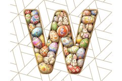 Easter Alphabet Clipart Set with Bunnies and Eggs Product Image 13