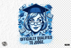 Graduation Funny Girl PNG - Graduation PNG Sublimation Product Image 1