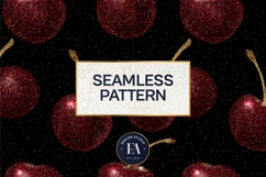 Glitter Coquette Cherry Pattern | Sparkly Glam Texture Paper Product Image 3