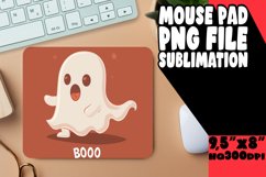 Watercolor Halloween Ghost Mouse Pad Cute Product Image 1