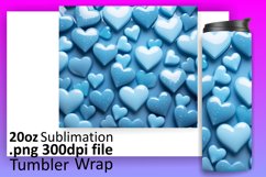 Sparkling Valentine's Delight: 3D Heart Tumbler Wrap Product Image 1