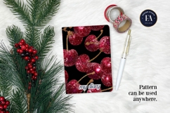Glitter Coquette Cherry Pattern | Sparkly Glam Texture Paper Product Image 4