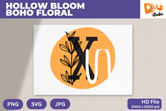 Hollow Bloom Boho Floral Monogram Product Image 1