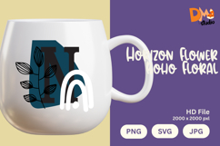 Horizon Flower Boho Floral Monogram Product Image 1