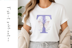 Alphabet, Letters, Monogram, purple flowers Product Image 1