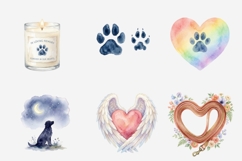Pet Memorial Rainbow Bridge Clipart | 70 Watercolor PNG Product Image 10