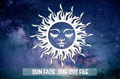 Sun Face SVG Cut File I Design for Cricut &amp; Silhouette Product Image 1