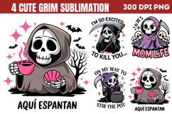 Cute Grim Sublimation PNG Product Image 1