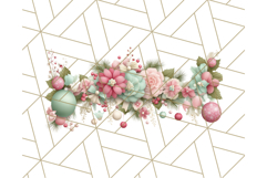 Pastel Christmas Clipart, Mint and Blush Holiday PNG Product Image 4