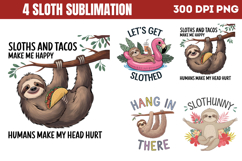 Sloth Sublimation PNG Product Image 1