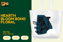 Hearth Bloom Boho Floral Monogram Product Image 1