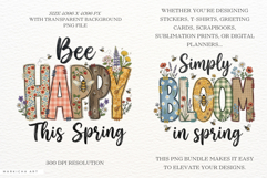 Spring Honey Bees Sublimation PNG Product Image 3