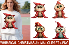 Whimsical Christmas Animal Clipart Product Image 1