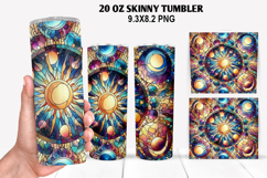 Skinny Tumbler 20oz Wrap Design, Summer Tumble PNG Design Product Image 1