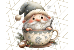 Watercolor Winter Gnome Clipart, Cute Gnome Christmas PNG Product Image 4