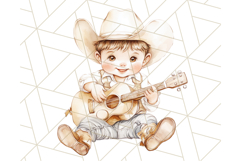 Cowboy Clipart PNG, Kid Western Country Graphic Product Image 4
