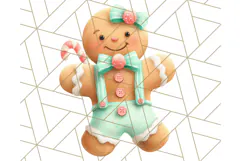 Coral and Aqua Christmas Clipart PNG, Pastel Holiday Art Product Image 4