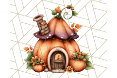 Fall Fairy House Clipart PNG, Autumn Homes and Decor Product Image 4