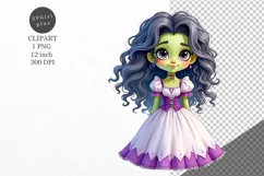 Halloween clipart, Frankenstein girl clipart, Autumn clipart Product Image 1