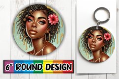 Cozy Circle Designs for Cars, Afro Girl Product Image 1