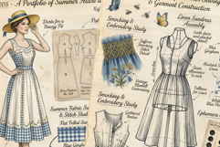 Summer Fashionable Sewing Junk Journal Pages Product Image 4