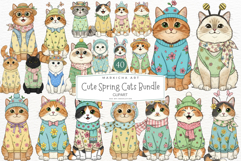 Spring Cats Clipart Product Image 1