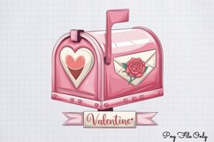 Retro Valentine Day Clipart PNG Product Image 1