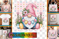 Unique Tote Bag Magic PNG, Easter Gnomes Product Image 1