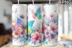 Glitter Butterfly Sublimation - Butterfly Tumbler Design Product Image 1
