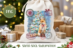 Christmas Tree Santa Sack, Christmas Fox Santa Sack Product Image 1