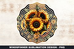 Sunflowers Wind Spinner Sublimation Design Product Image 1
