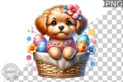 Easter Dog Sublimation - Easter Clipart PNG Design Product Image 1