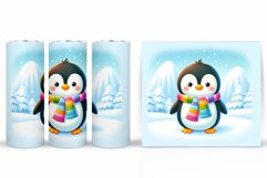 Christmas Penguin Tumbler. Cute Penguin Tumbler Design Product Image 2