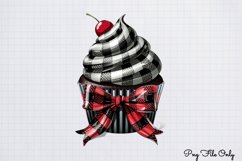 Red Black Glitter Plaid Clipart PNG Product Image 1